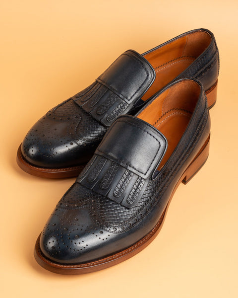 Athos · mocassin · bleu marine