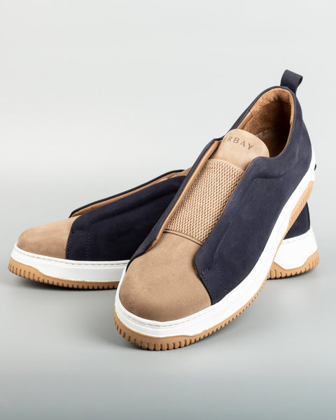 Kamet · chaussure décontractée · bleu marine et crème