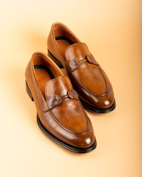 Tahan · mocassin · cognac