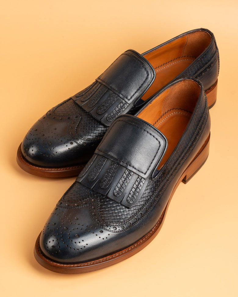 Athos · mocassin · bleu marine