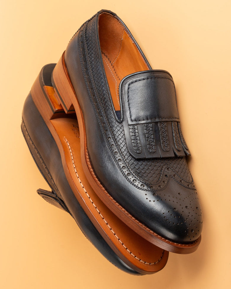 Athos · mocassin · bleu marine