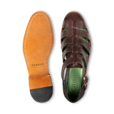 Blanc · sandale · marron