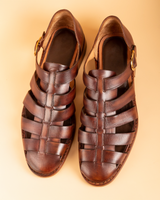 Blanc · sandale · cognac