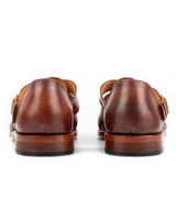 Blanc · sandale · cognac
