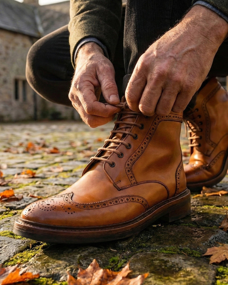 Broad · bottine · cognac