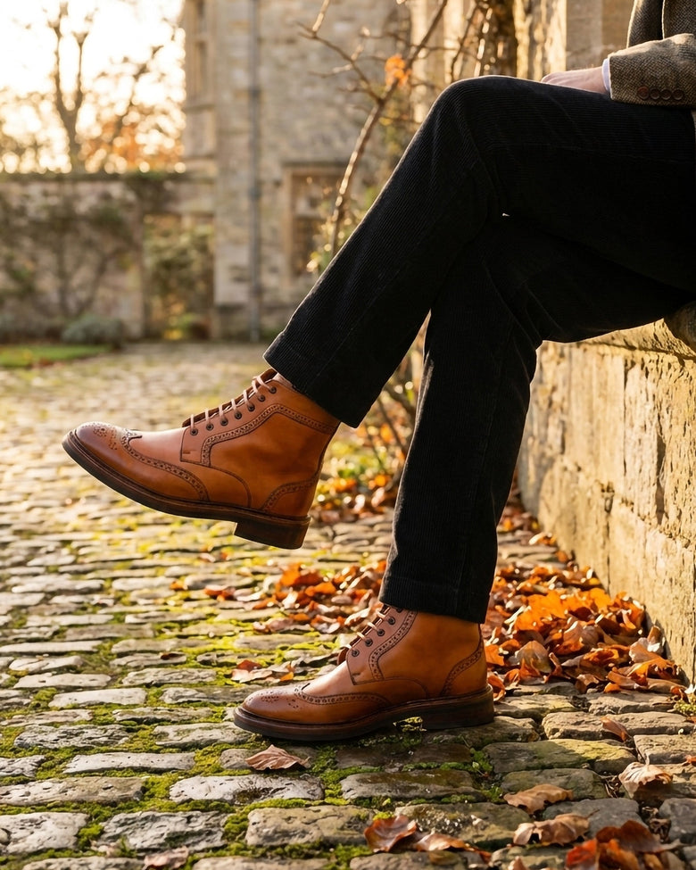 Broad · bottine · cognac
