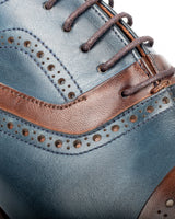 Eryx · richelieu · bleu marine et marron