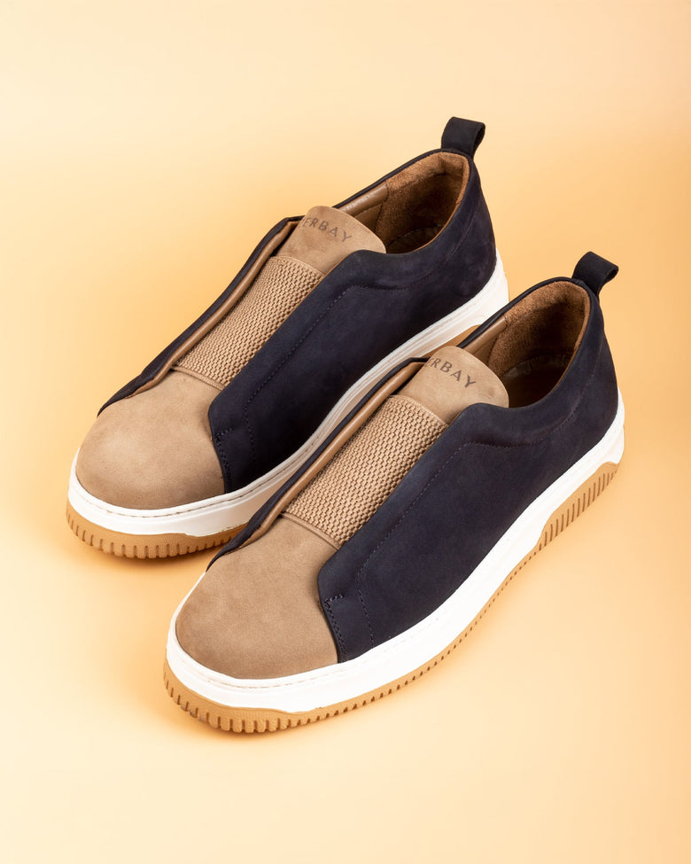 Kamet · zapato casual · azul marino y crema