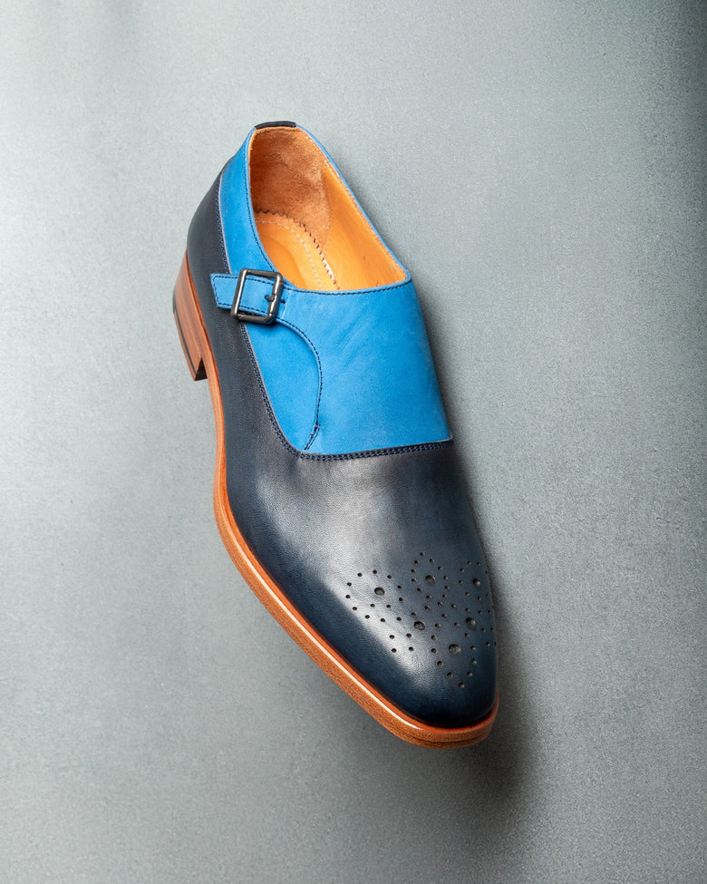 Kangto · scarpa con fibbia · blu navy