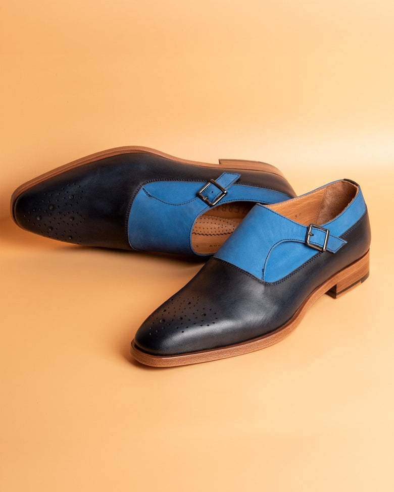 Kangto · scarpa con fibbia · blu navy