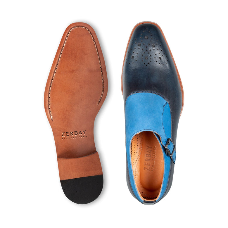Kangto · scarpa con fibbia · blu navy
