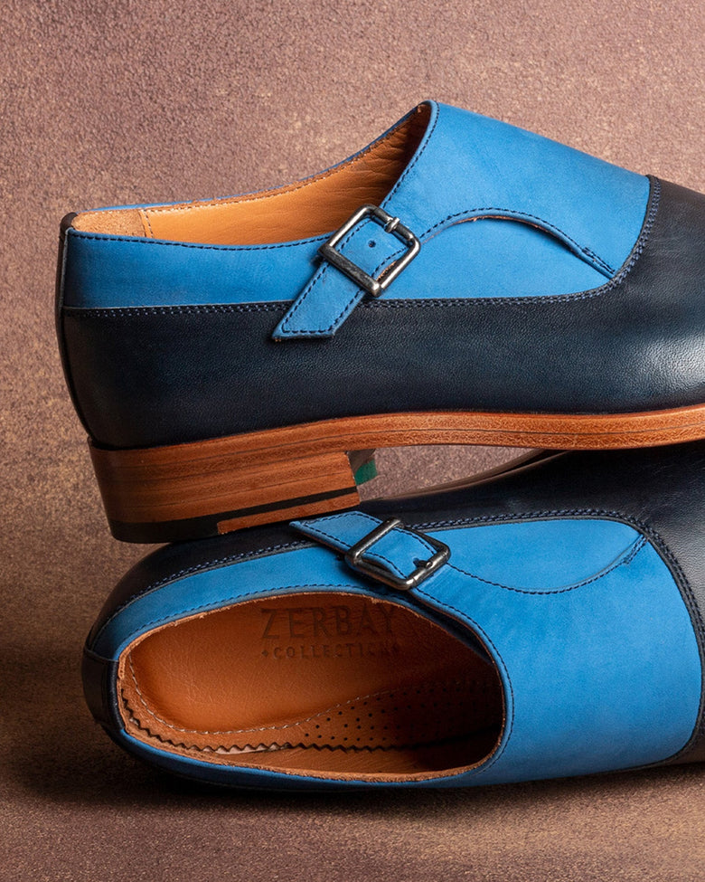 Kangto · scarpa con fibbia · blu navy
