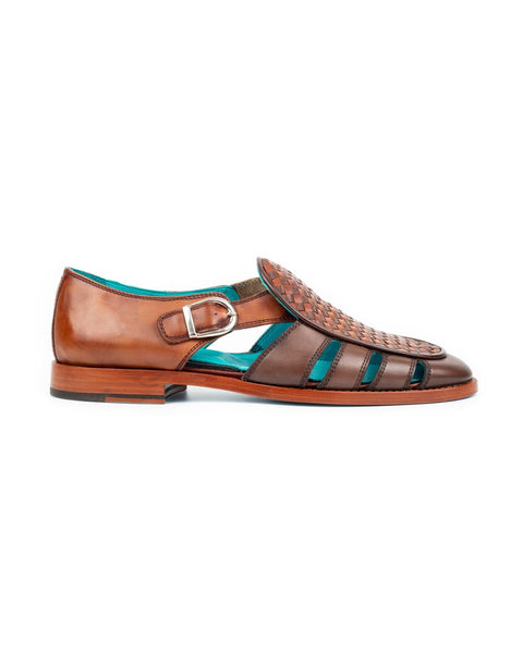 Kinabalu · sandale · cognac et marron