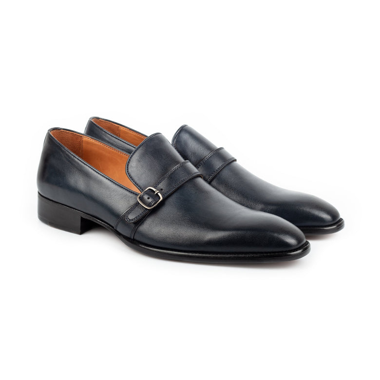 Lucania · zapato de hebilla · azul marino