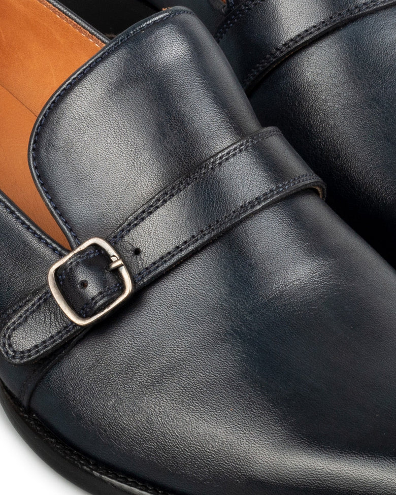 Lucania · zapato de hebilla · azul marino