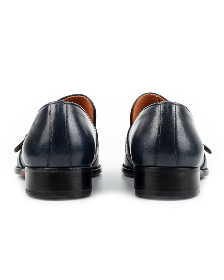 Lucania · zapato de hebilla · azul marino