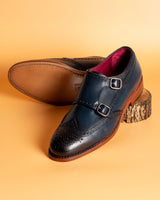 Mercedario · zapato de hebilla · azul marino