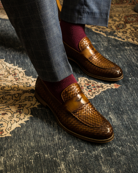 Parnis · mocassin · cognac