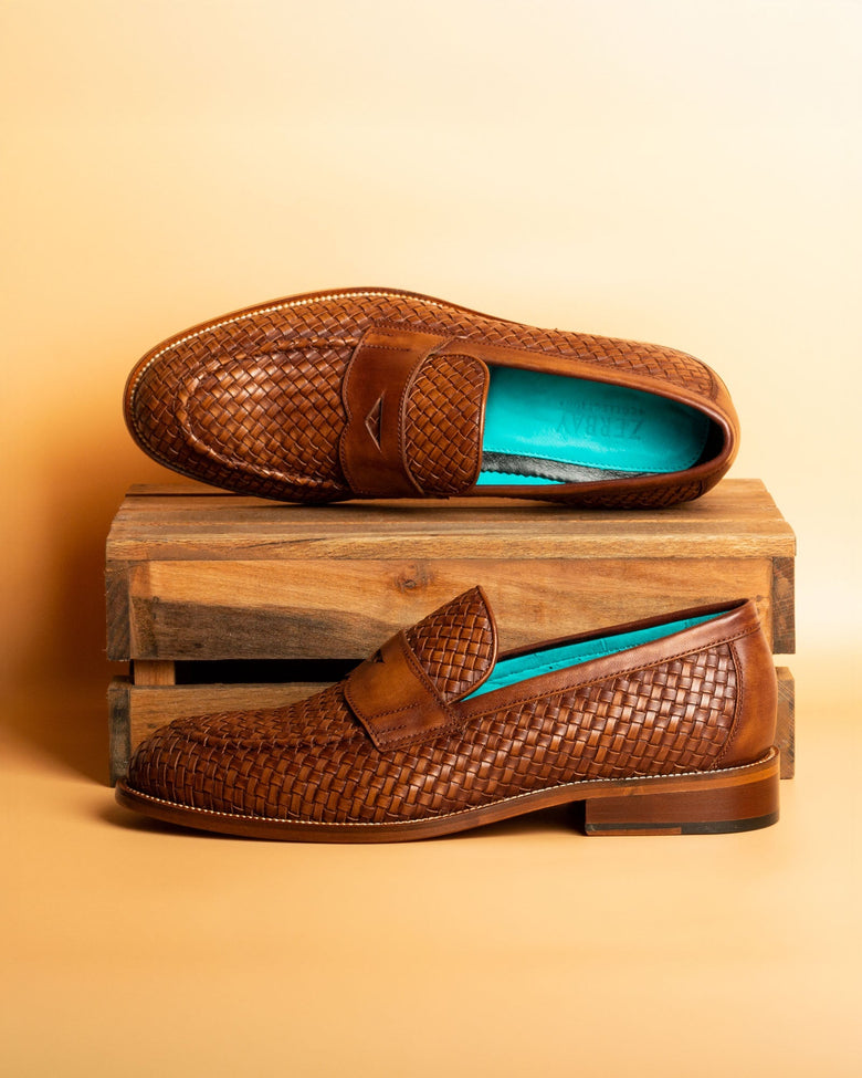 Parnis · mocassin · cognac