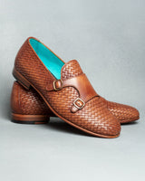Taranaki · chaussure à boucle · cognac