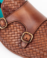 Taranaki · chaussure à boucle · cognac