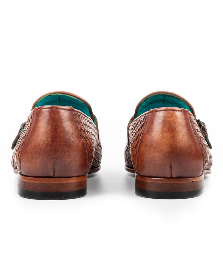 Taranaki · chaussure à boucle · cognac