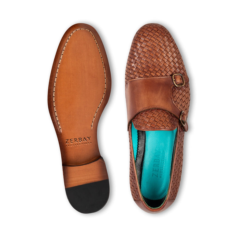 Taranaki · chaussure à boucle · cognac